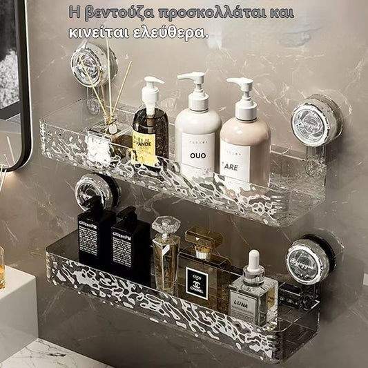 🍽️🧺🔥50% ΕΚΠΤΩΣΗ🔥 Ράφι αποθήκευσης με διάτρητο δοχείο, κομψό στραγγιστήρι σε σχήμα κύματος, κατάλληλο για κουζίνα και μπάνιο.