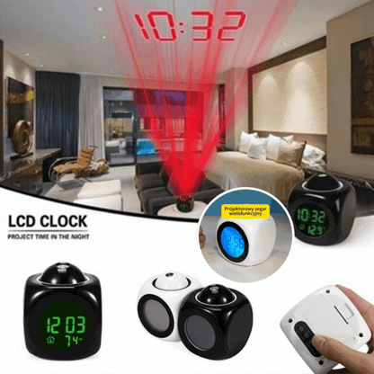 ⏰ 🔥Προσφορά περιορισμένης διάρκειας🔥Ρολόι πολυλειτουργικού προβολέα — ώρα, ξυπνητήρι, θερμοκρασία και καιρός στον τοίχο ή την οροφή σας