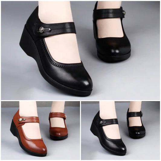 👠【35-41】Υψηλής ποιότητας μαλακά δερμάτινα παπούτσια μητέρας