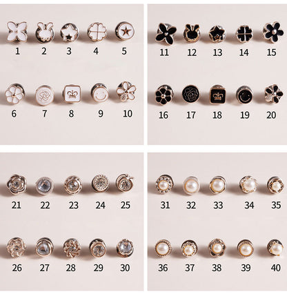 【80 σχέδια】Ρυθμιζόμενη καρφίτσα με διακοσμητικά κουμπιά πολλαπλών σχεδίων