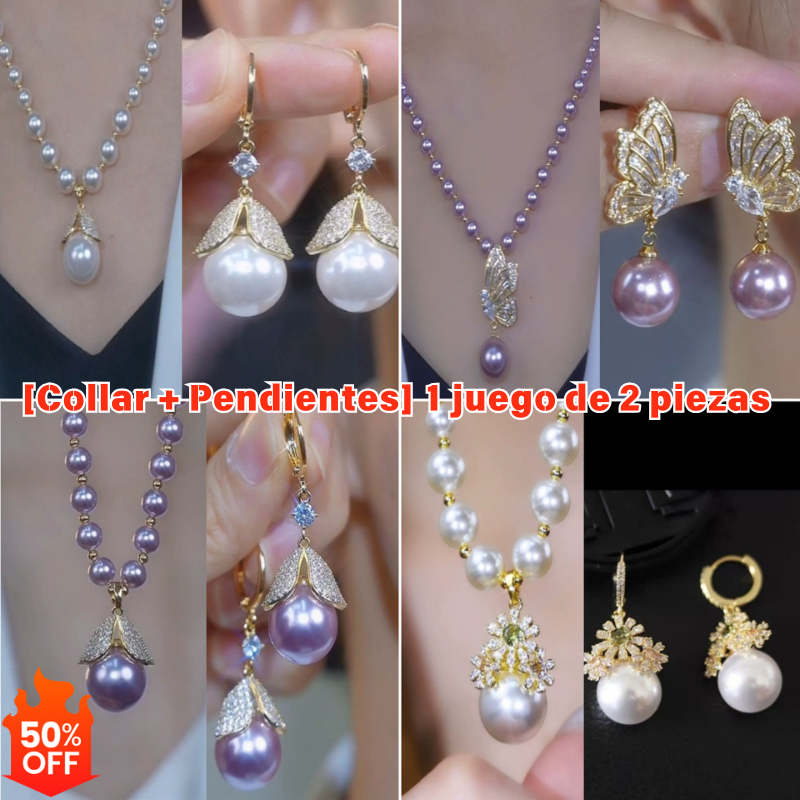 🔥【Χαμηλή τιμή για περιορισμένο χρονικό διάστημα】Τα νέα φθινοπωρινά και χειμερινά στυλ μπορούν να συνδυαστούν με μενταγιόν και σκουλαρίκια από μαργαριτάρια